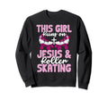 Runs Jesus And Roller Skating Sweatshirt - Trendy Graphic Men Women - T-Shirt, Sweatshirt, Hoodie