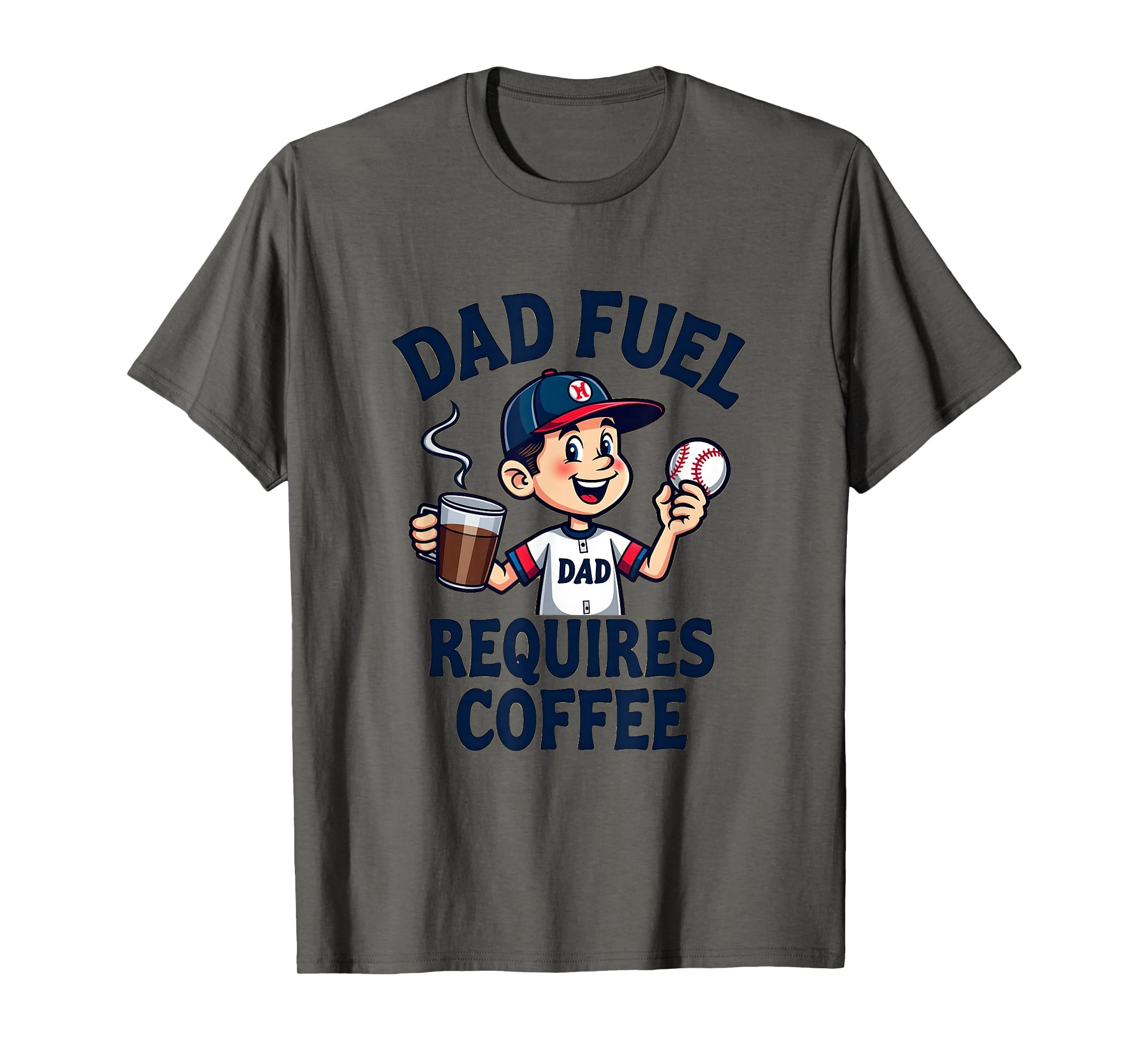 Dad Fuel Requires Coffee Baseball T-Shirt - Minimalist Print for Adults - T-Shirt, Sweatshirt, Hoodie