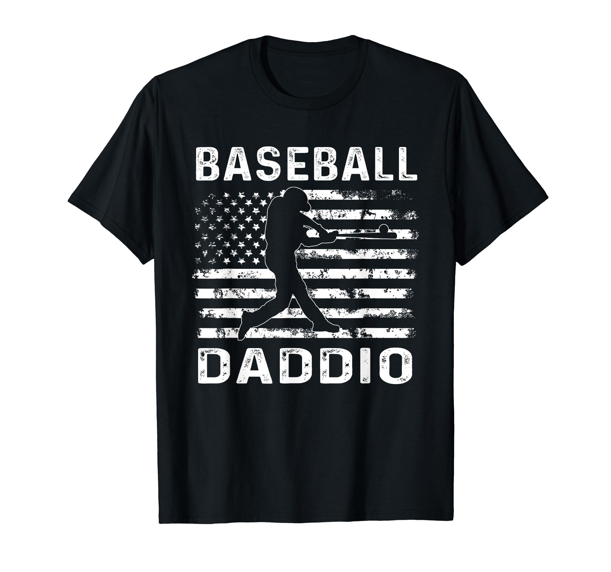 Baseball Daddio Dad Usa Flag 4Th T-Shirt - Casual Everyday Wear Men Women - T-Shirt, Sweatshirt, Hoodie