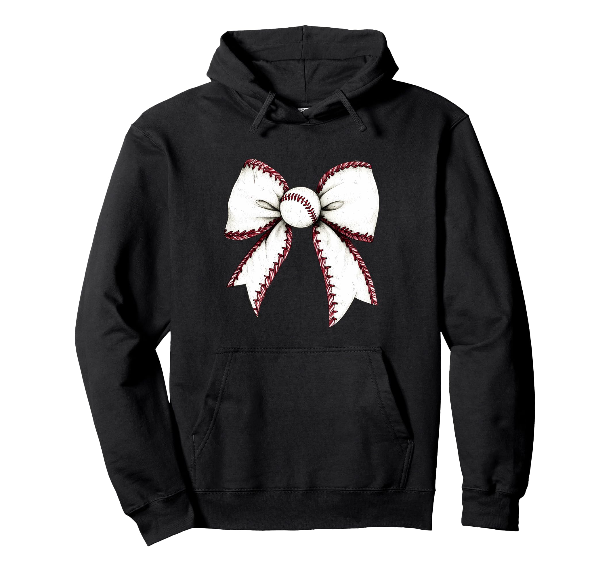 Baseball Coquette Bow Baseball Mom Hoodie - Fun Novelty Design Men Women - T-Shirt, Sweatshirt, Hoodie