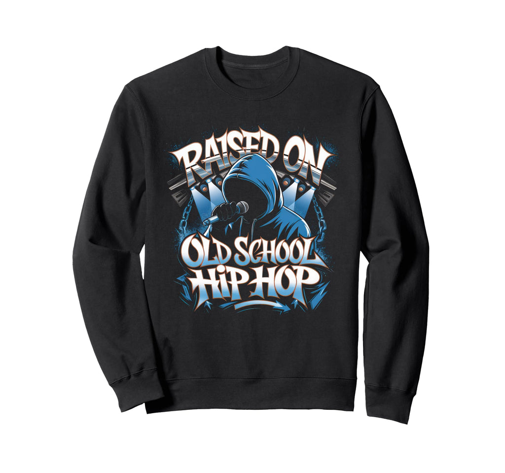 Raised Old School Hip Hop Cassette Sweatshirt - Aesthetic Graphic Unisex - T-Shirt, Sweatshirt, Hoodie