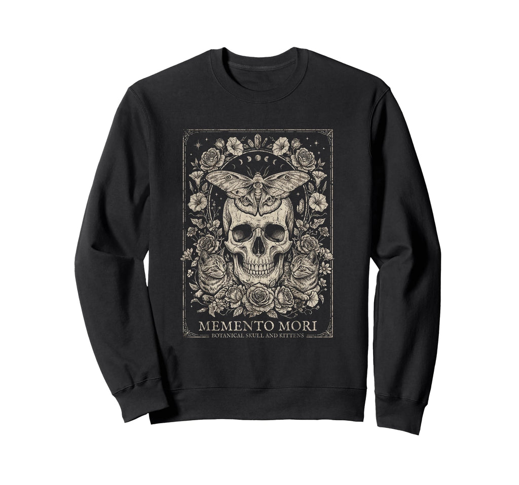 Skull Cat Skeleton Kitty Kitten Gothic Sweatshirt - Novelty Apparel Unisex - T-Shirt, Sweatshirt, Hoodie