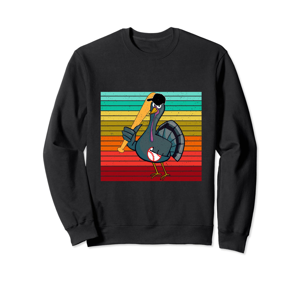 Happy Thanksgiving Baseball Funny Sweatshirt - Graphic Print Men Women - T-Shirt, Sweatshirt, Hoodie