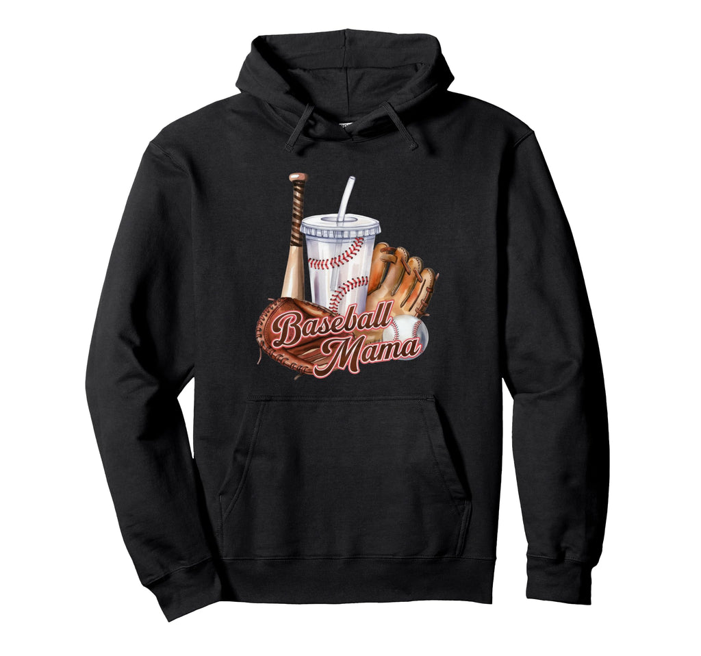 American Baseball Mom Mama Hoodie - Streetwear Style for Adults - T-Shirt, Sweatshirt, Hoodie