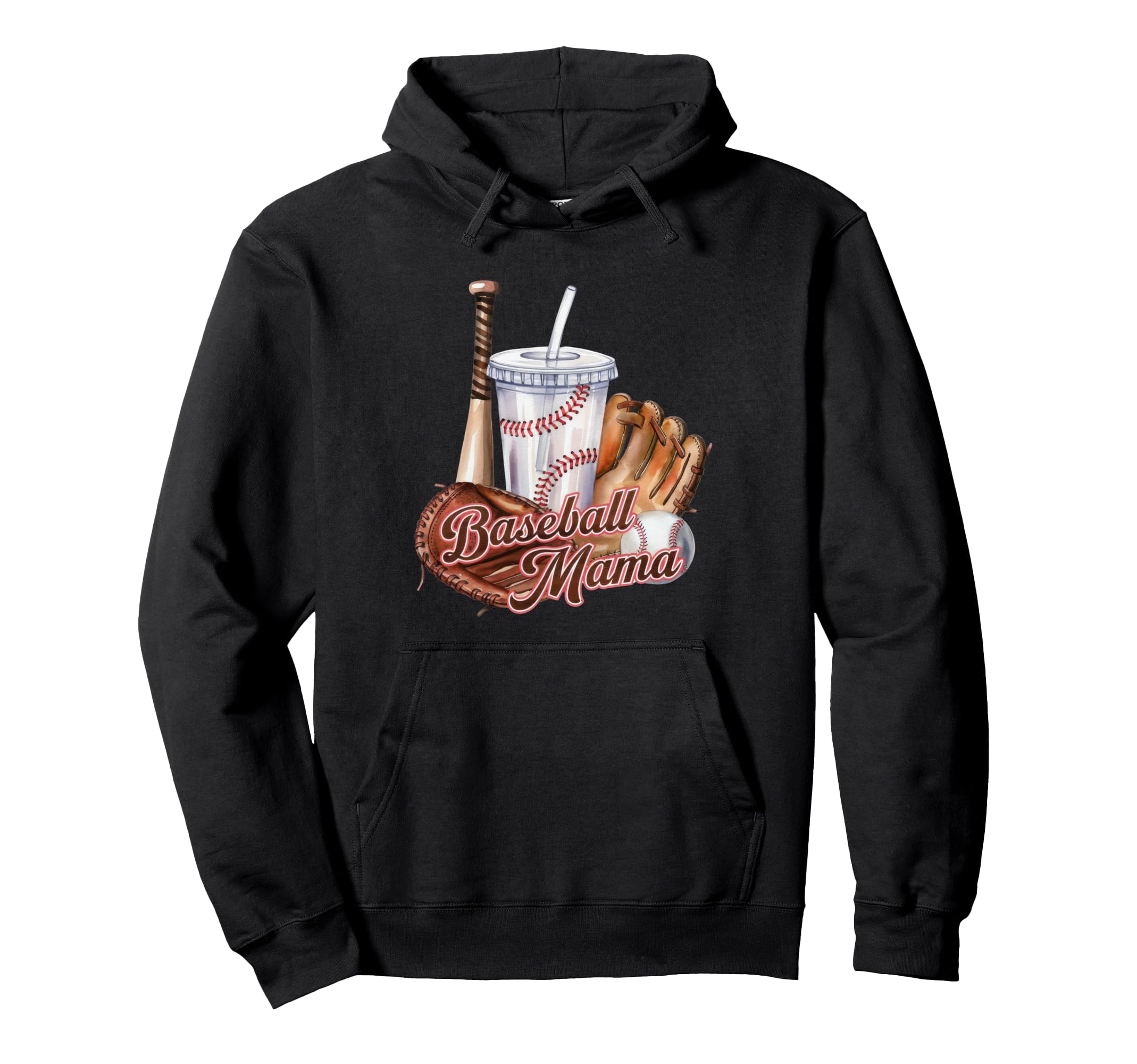 American Baseball Mom Mama Hoodie - Streetwear Style for Adults - T-Shirt, Sweatshirt, Hoodie