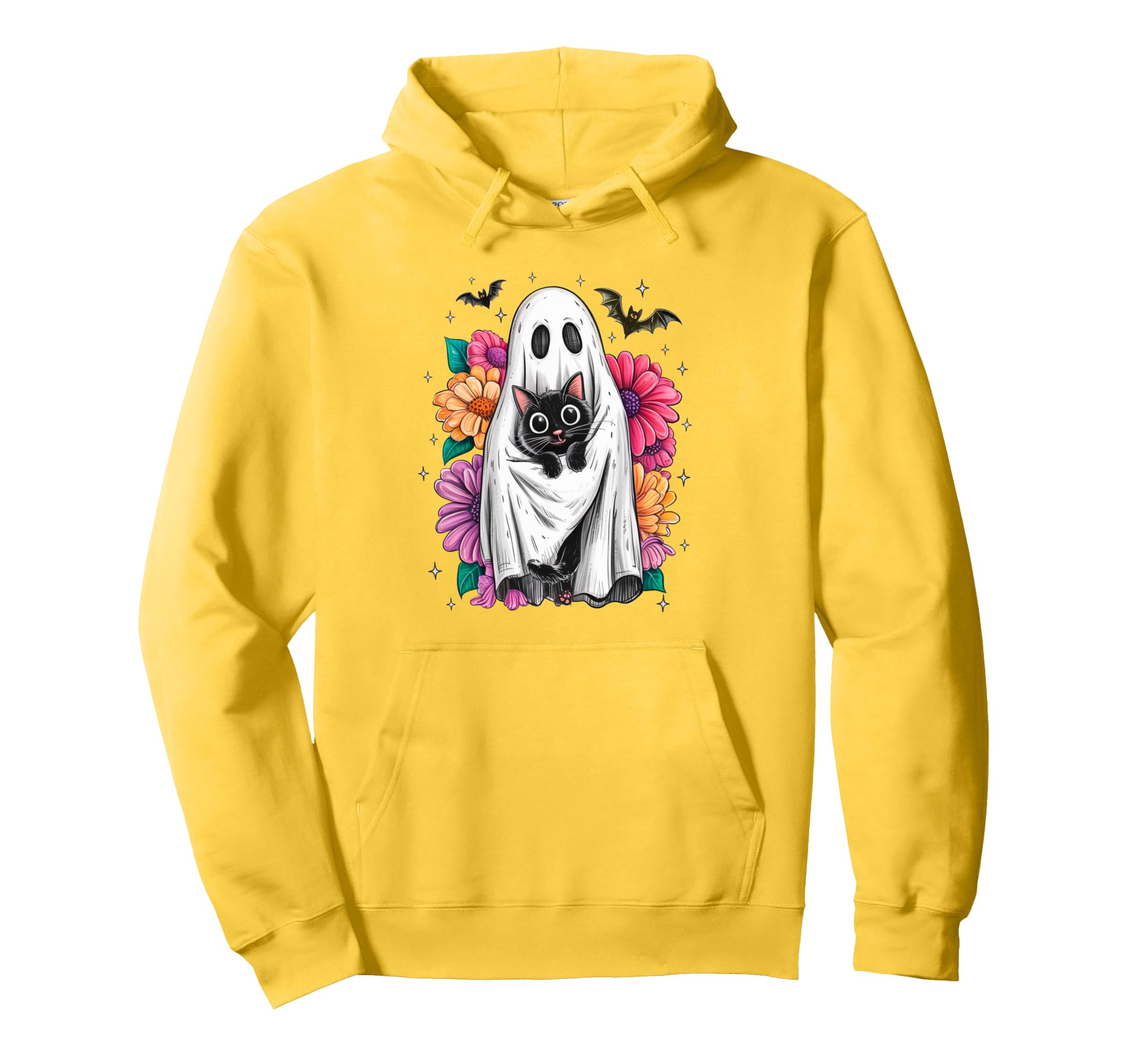 Preppy Floral Halloween Boho Spooky Hoodie - Streetwear Style for Adults - T-Shirt, Sweatshirt, Hoodie