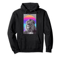 Funny Lion Bow Tie 80S Synthwave Hoodie - Casual Everyday Wear Unisex - T-Shirt, Sweatshirt, Hoodie