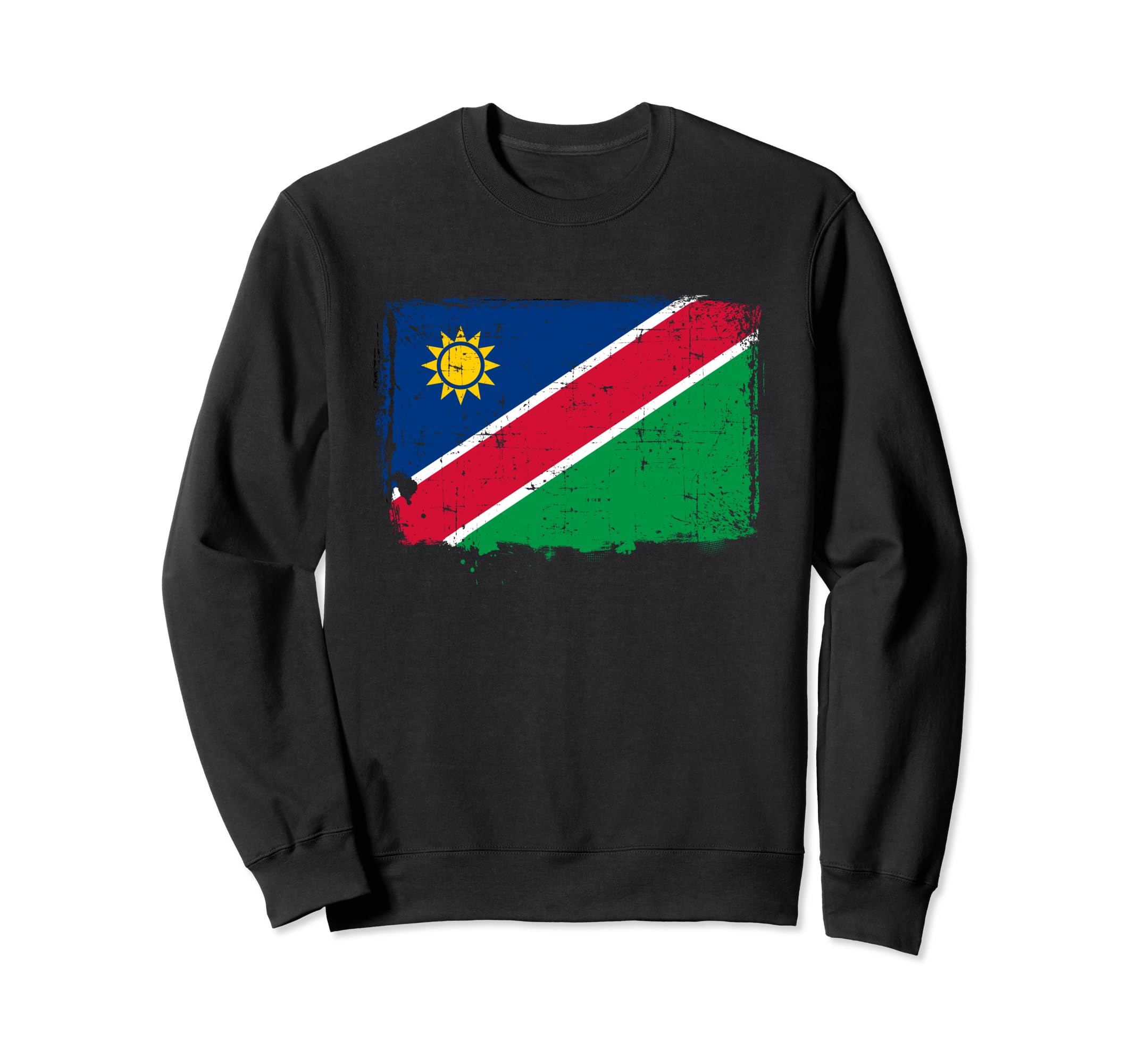 Namibia Flag Distressed Sweatshirt - Novelty Apparel Men Women - T-Shirt, Sweatshirt, Hoodie
