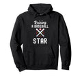 Baseball Mom Life Raising Baseball Star Hoodie - Graphic Print for Adults - T-Shirt, Sweatshirt, Hoodie
