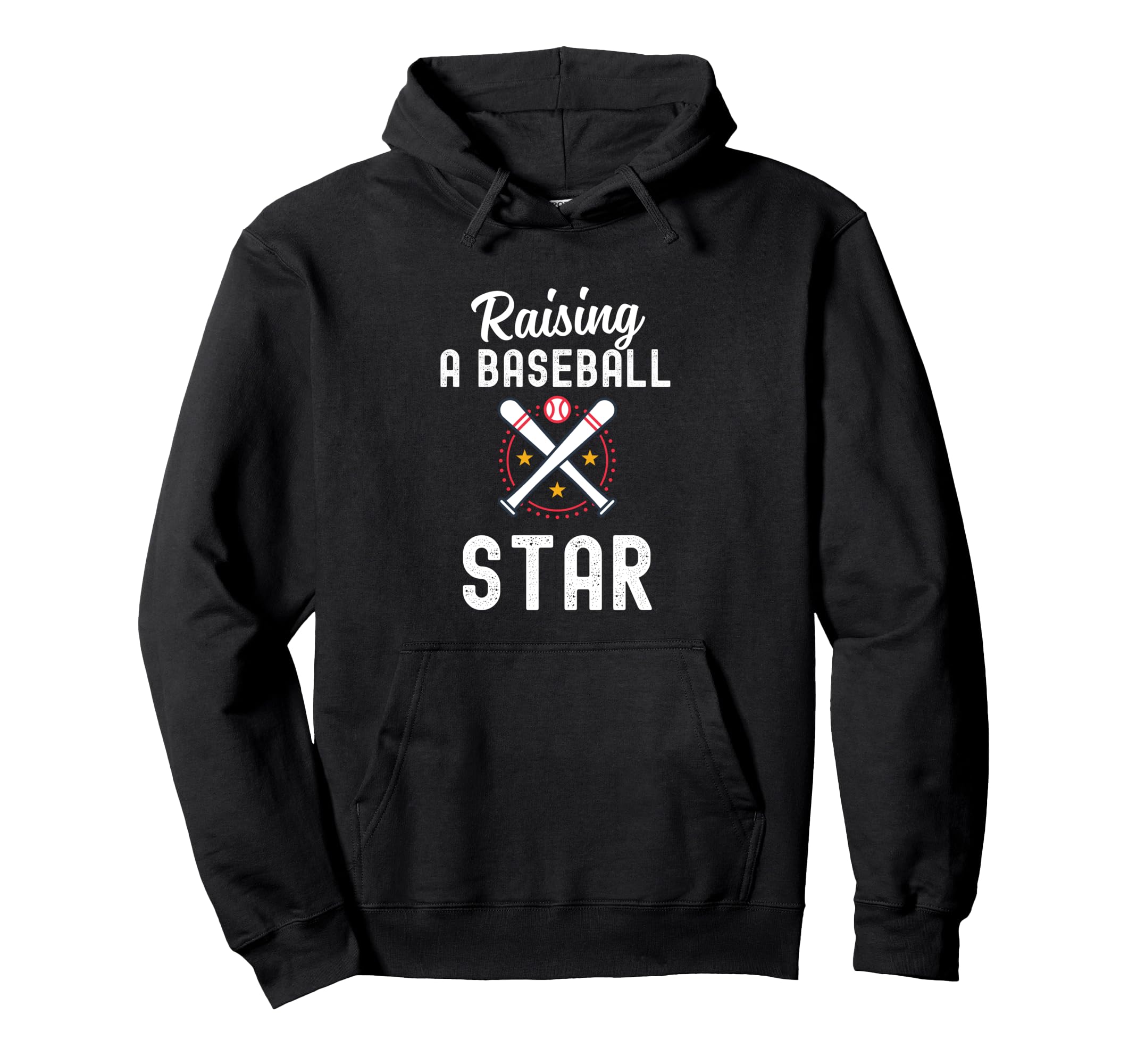 Baseball Mom Life Raising Baseball Star Hoodie - Graphic Print for Adults - T-Shirt, Sweatshirt, Hoodie