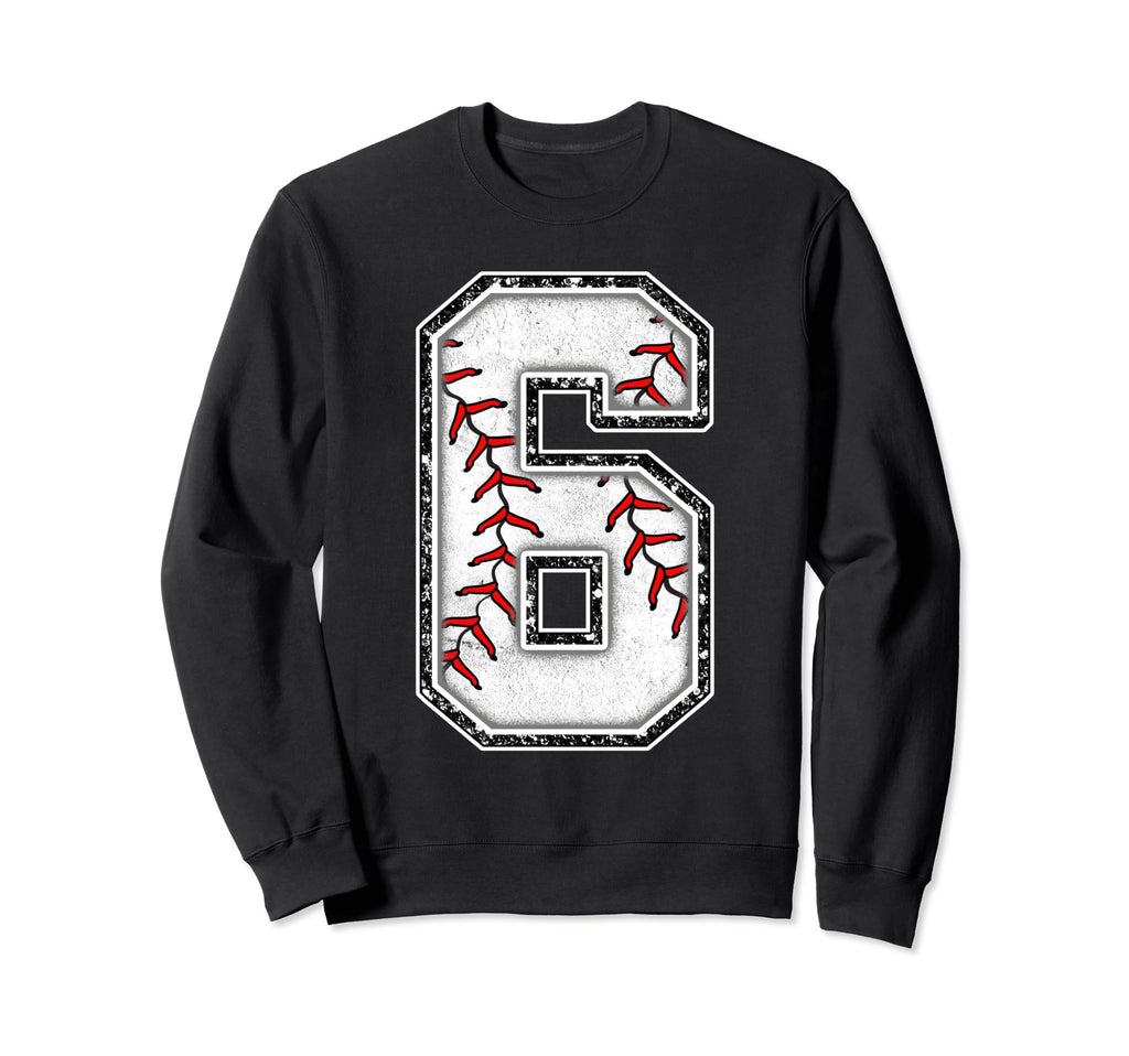 6 Years Old Birthday Baseball Sweatshirt - Casual Everyday Wear Men Women - T-Shirt, Sweatshirt, Hoodie