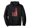 Baseball American Flag Baseball Player Hoodie - Unique Graphic Unisex - T-Shirt, Sweatshirt, Hoodie