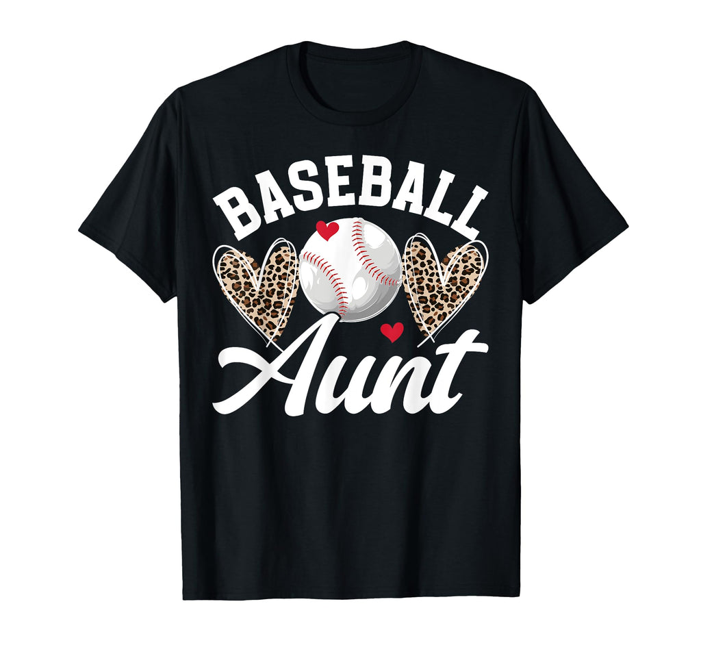 Baseball Aunt Heart Aunt Baseball T-Shirt - Minimalist Print Men Women - T-Shirt, Sweatshirt, Hoodie