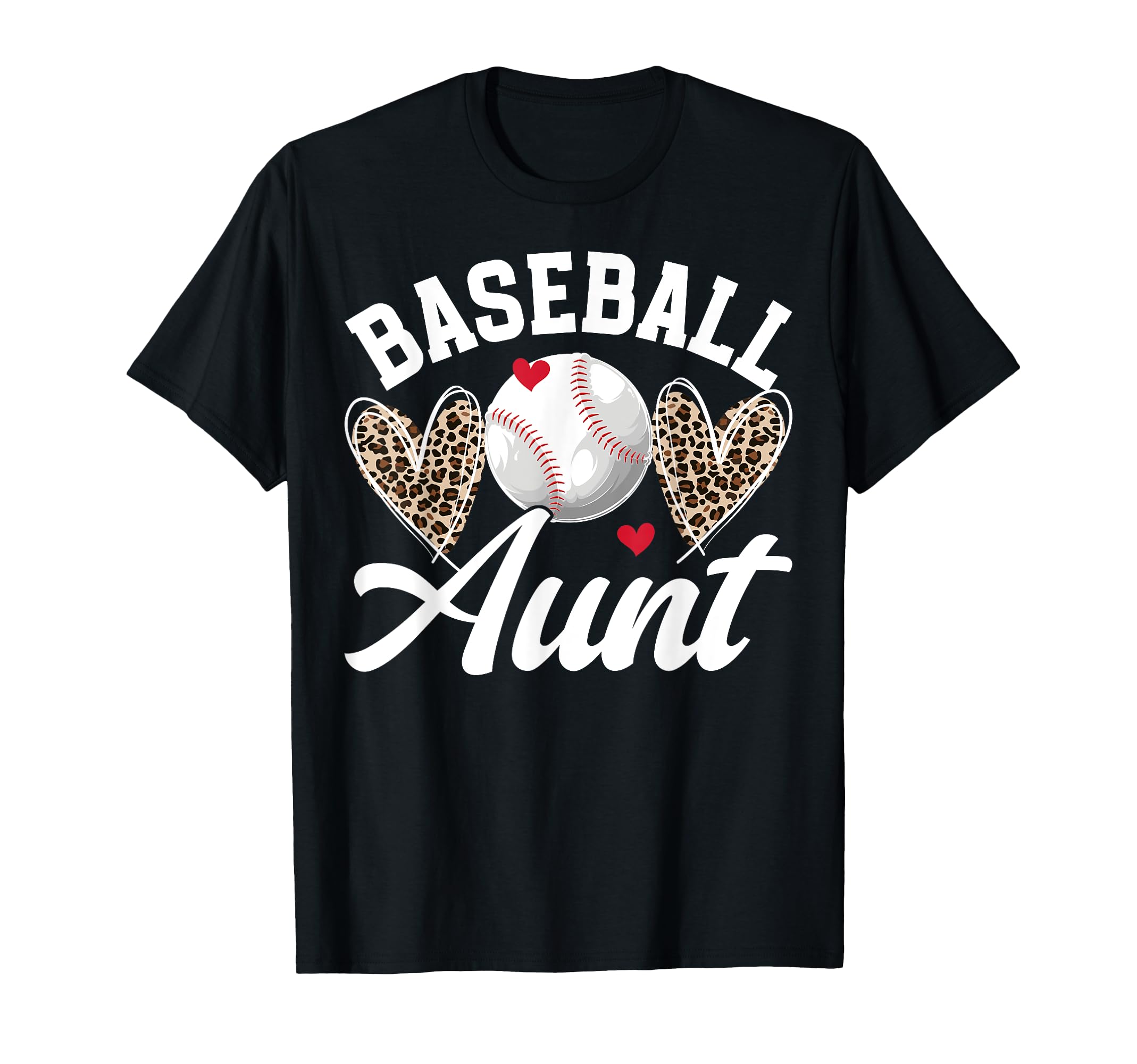 Baseball Aunt Heart Aunt Baseball T-Shirt - Minimalist Print Men Women - T-Shirt, Sweatshirt, Hoodie