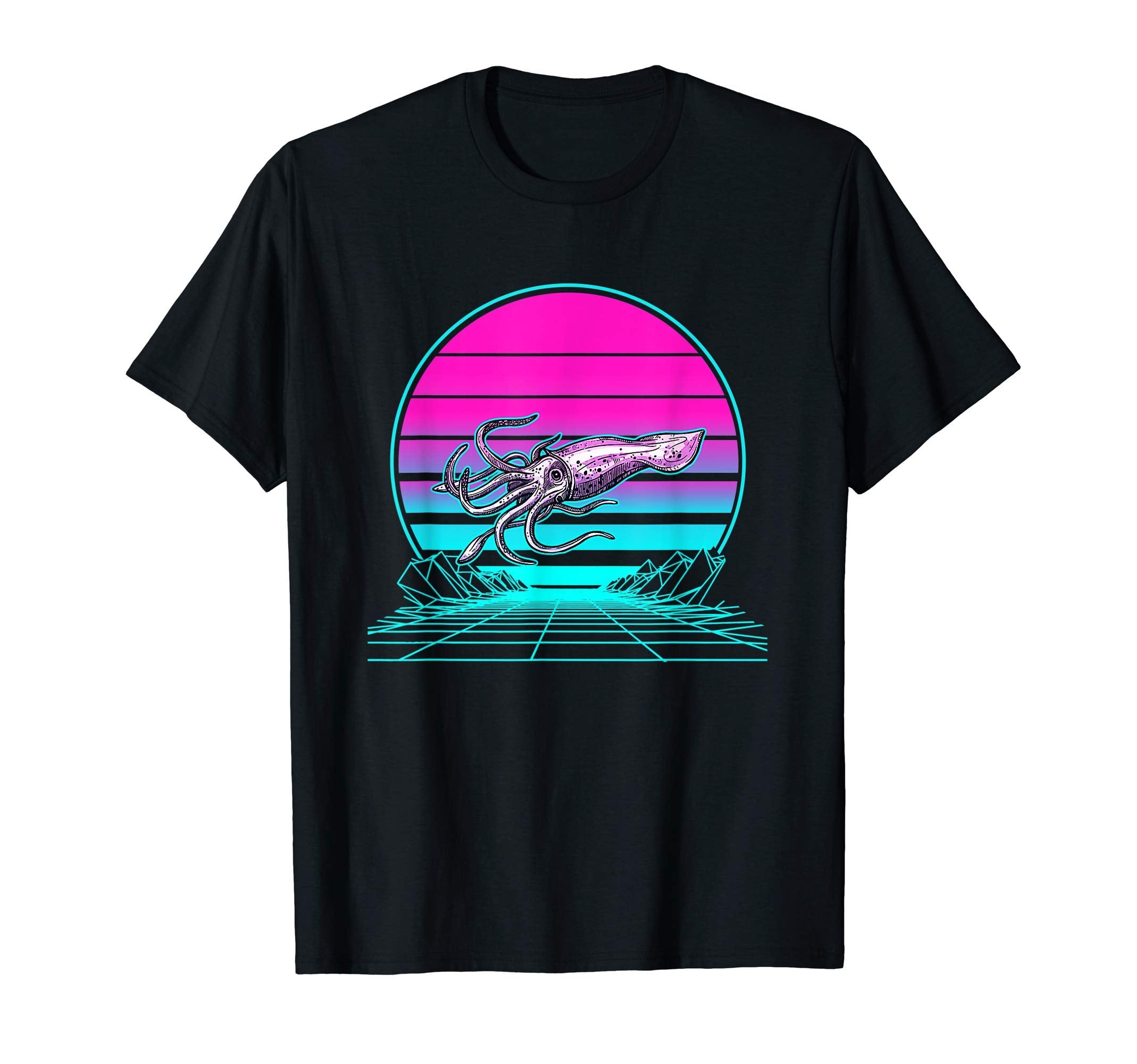 Sunset Squid T-Shirt - Novelty Apparel Men Women - T-Shirt, Sweatshirt, Hoodie