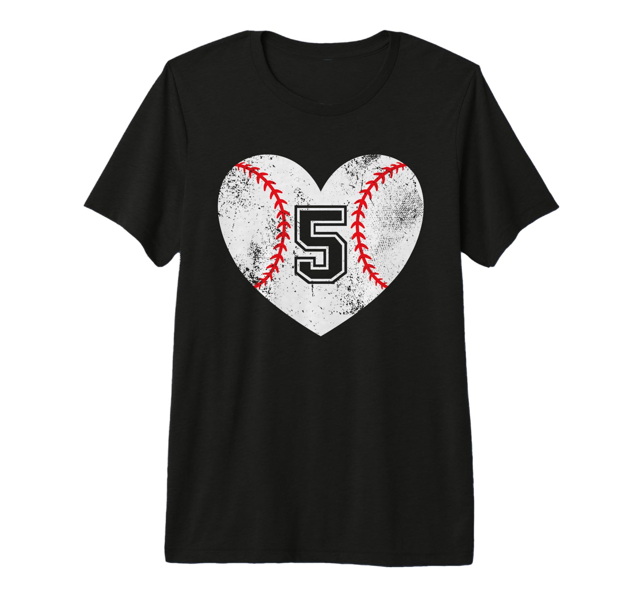 Baseball Heart Player 5 Baseball Mom T-Shirt - Unique Graphic Men Women - T-Shirt, Sweatshirt, Hoodie