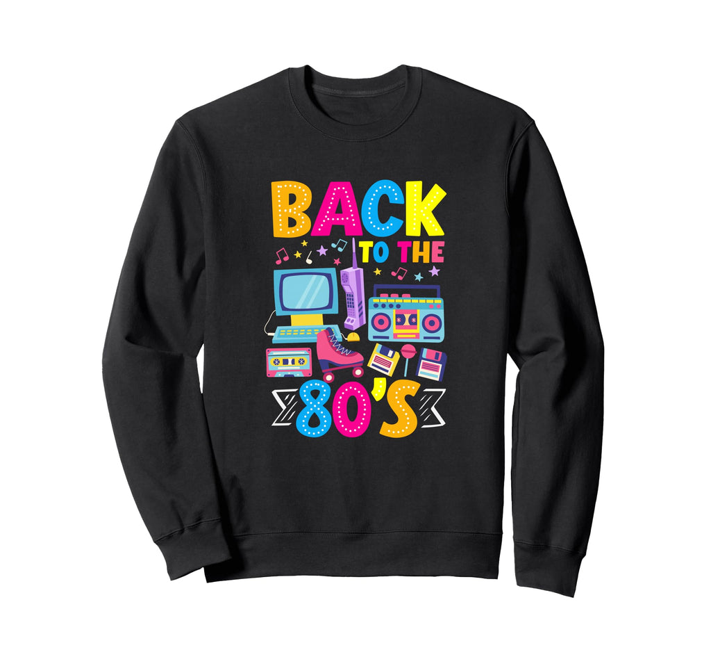 Back To 80S Boombox Roller Skate Sweatshirt - Aesthetic Graphic Men Women - T-Shirt, Sweatshirt, Hoodie