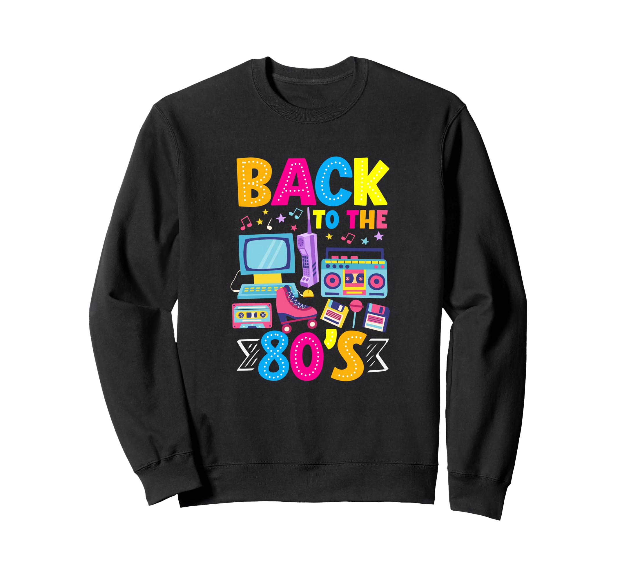 Back To 80S Boombox Roller Skate Sweatshirt - Aesthetic Graphic Men Women - T-Shirt, Sweatshirt, Hoodie
