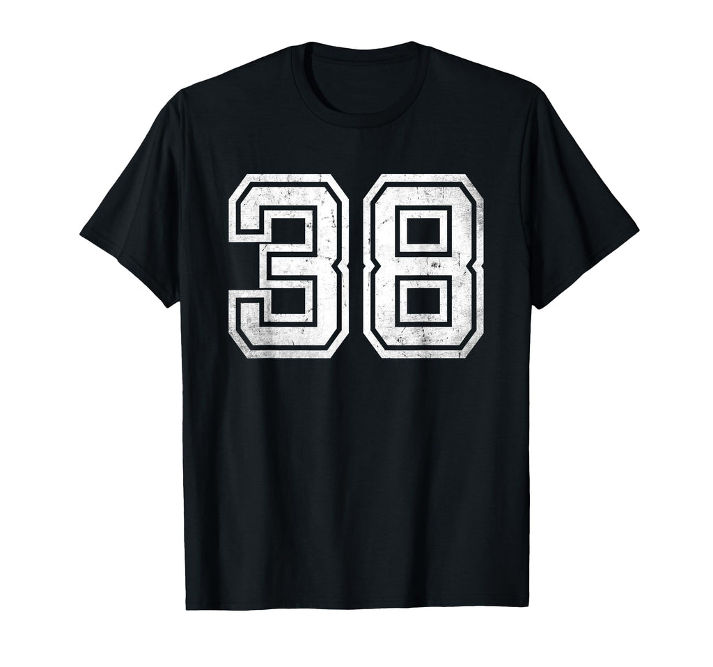 Number 38 Varsity Number T-Shirt - Minimalist Print Men Women - T-Shirt, Sweatshirt, Hoodie