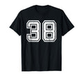 Number 38 Varsity Number T-Shirt - Minimalist Print Men Women - T-Shirt, Sweatshirt, Hoodie
