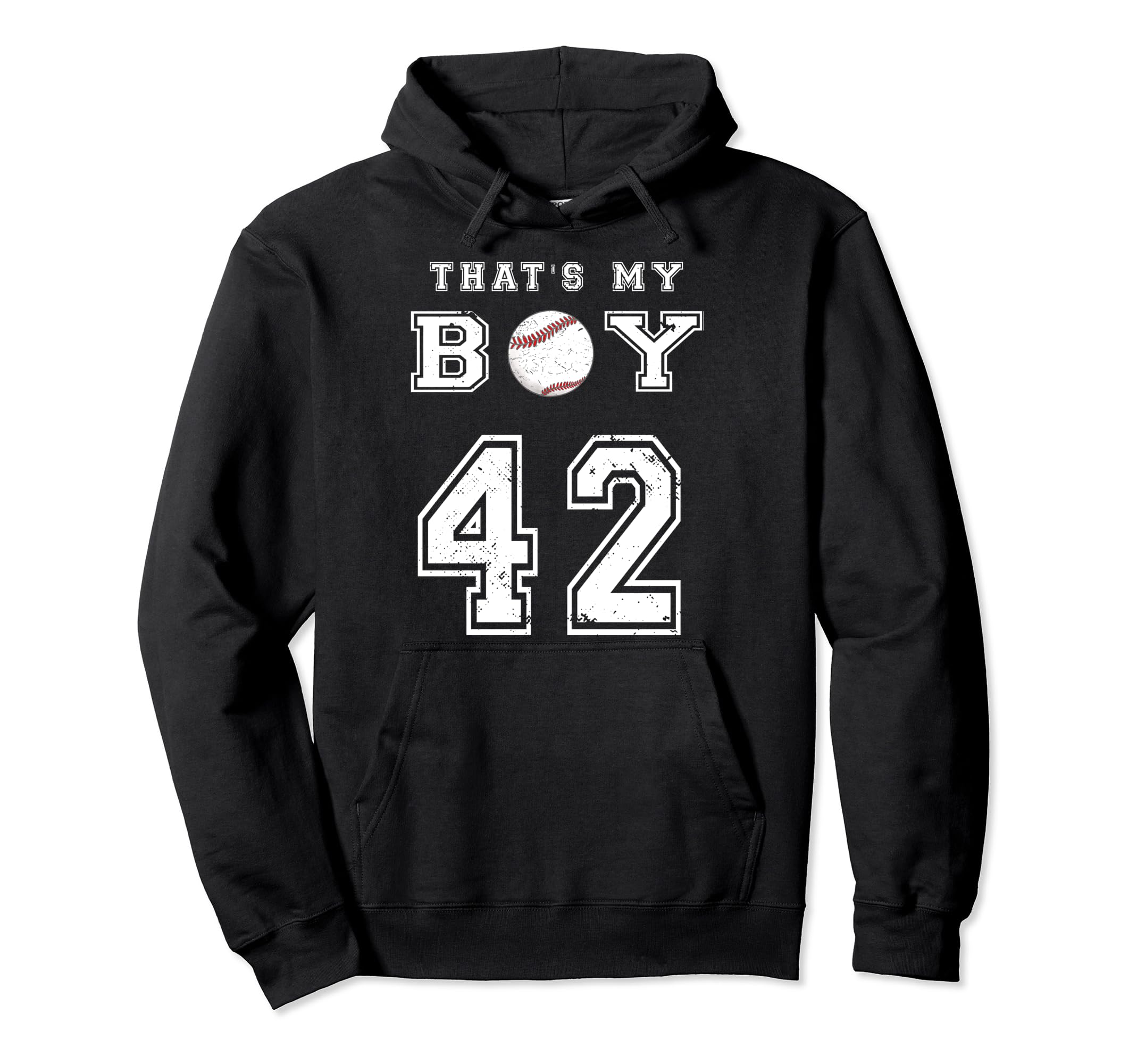 Thats My Baseball 42 Jersey Number Mom Hoodie - Fun Novelty Design Unisex - T-Shirt, Sweatshirt, Hoodie