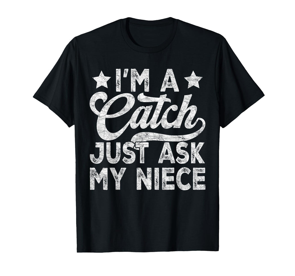 Baseball Uncle Im Catch Just Ask My T-Shirt - Minimalist Print Men Women - T-Shirt, Sweatshirt, Hoodie