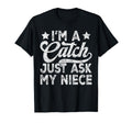 Baseball Uncle Im Catch Just Ask My T-Shirt - Minimalist Print Men Women - T-Shirt, Sweatshirt, Hoodie