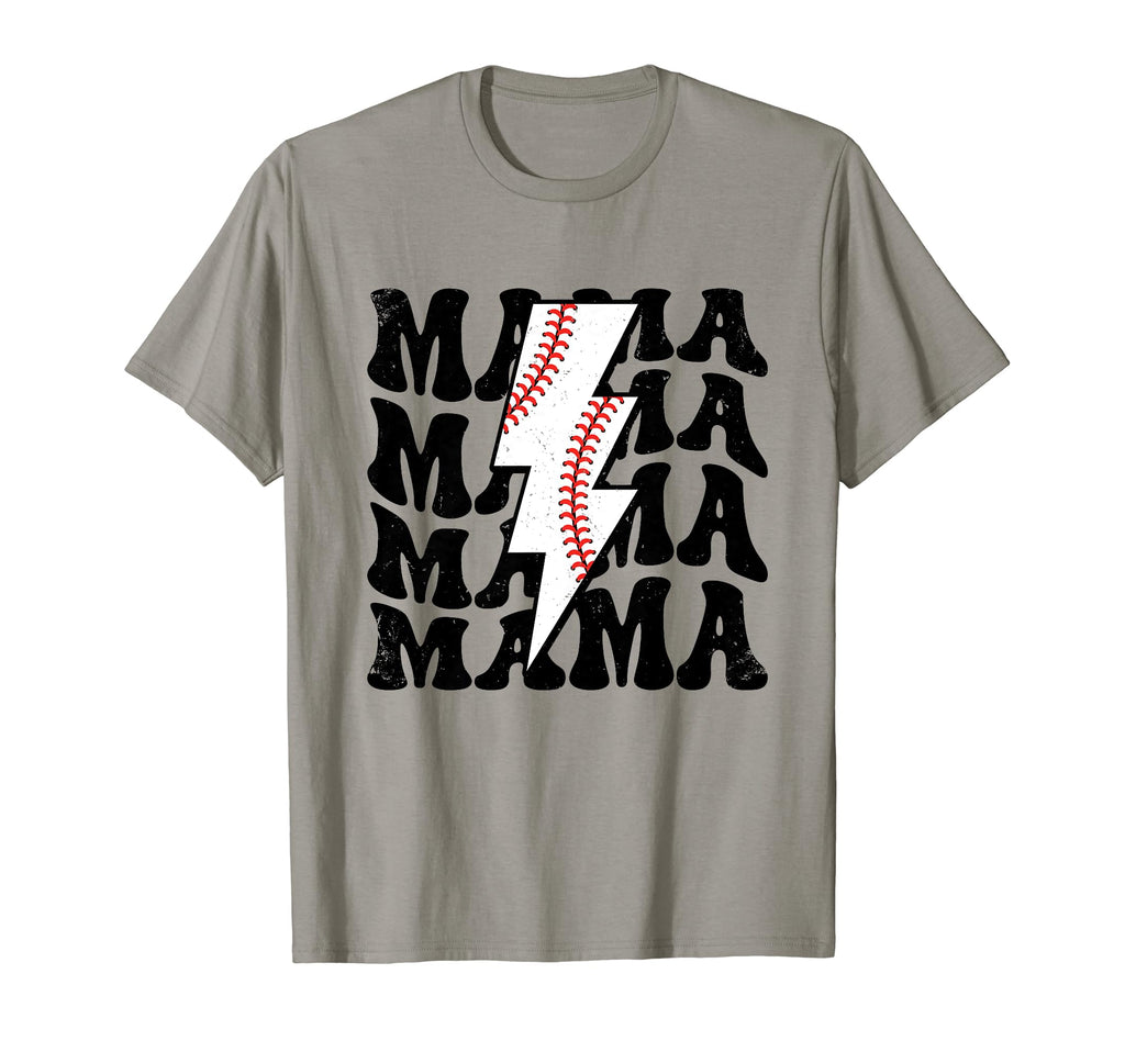 Lightning Groovy Proud Mom Baseball T-Shirt - Unique Graphic for Adults - T-Shirt, Sweatshirt, Hoodie