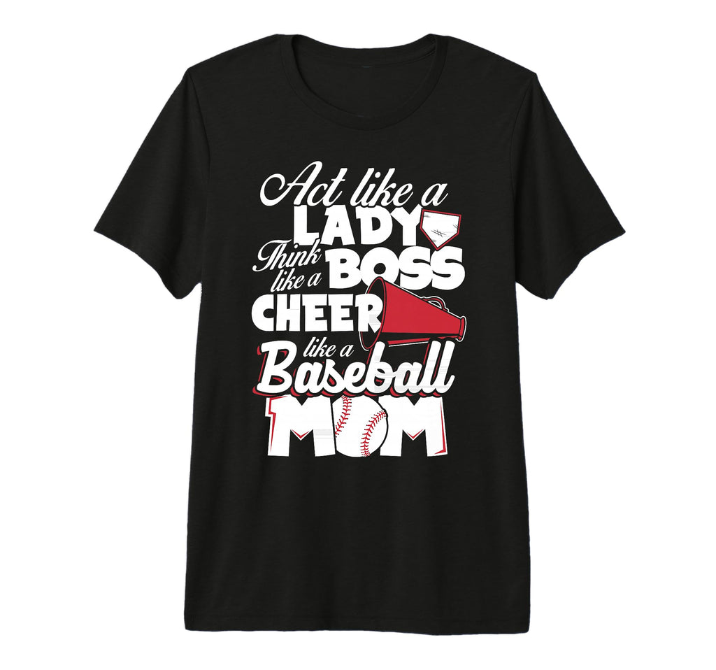 Funny Baseball Mom Gift Cheer Like Boss Tri T-Shirt - Graphic Print Unisex - T-Shirt, Sweatshirt, Hoodie