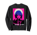 Japanese Vaporwave Sad Anime Sweatshirt - Aesthetic Graphic for Adults - T-Shirt, Sweatshirt, Hoodie