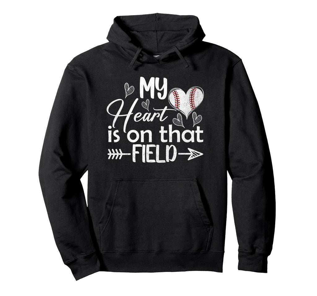 My Heart Is That Field Baseball Hoodie - Minimalist Print for Adults - T-Shirt, Sweatshirt, Hoodie