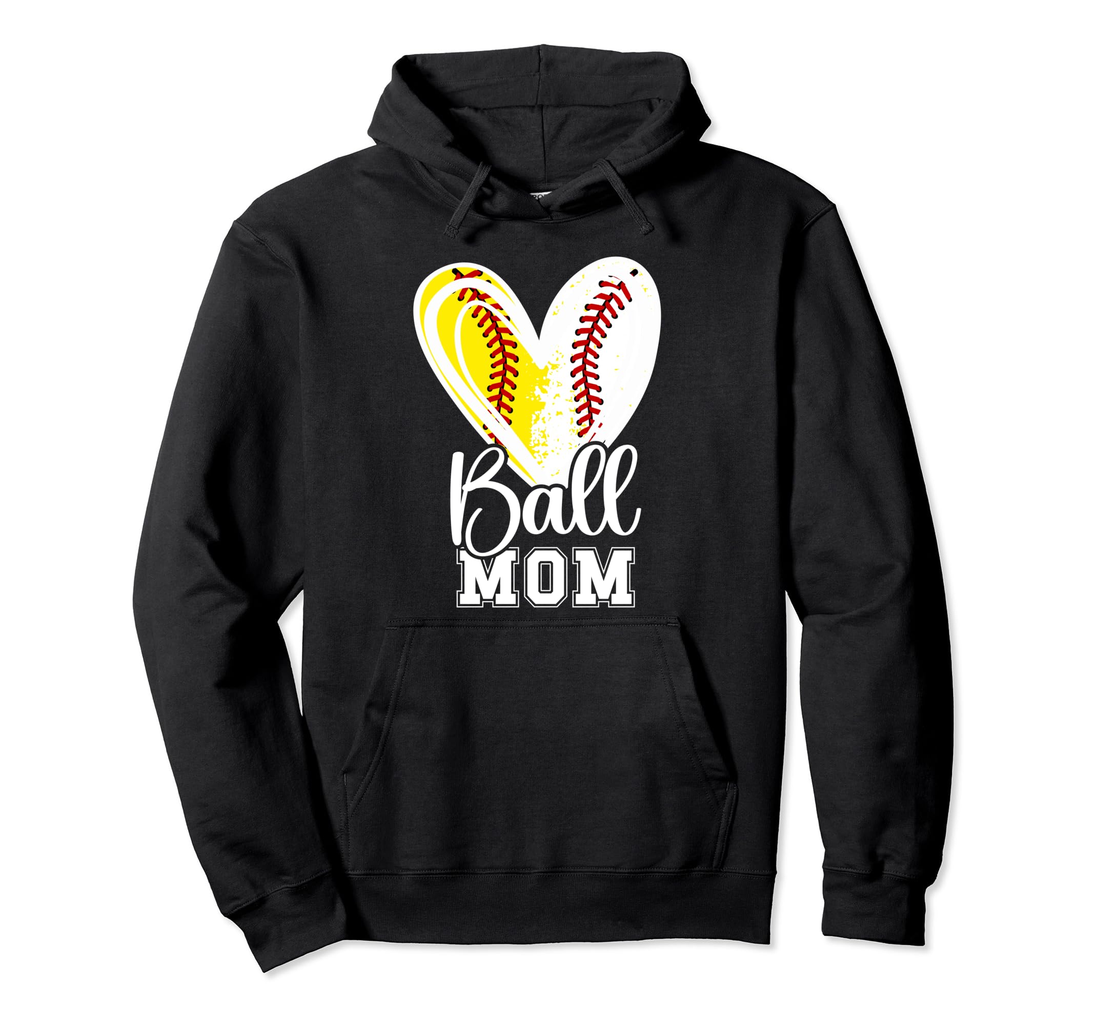 Ball Mom Baseball Softball Mom Softball Hoodie - Fun Novelty Design Unisex - T-Shirt, Sweatshirt, Hoodie
