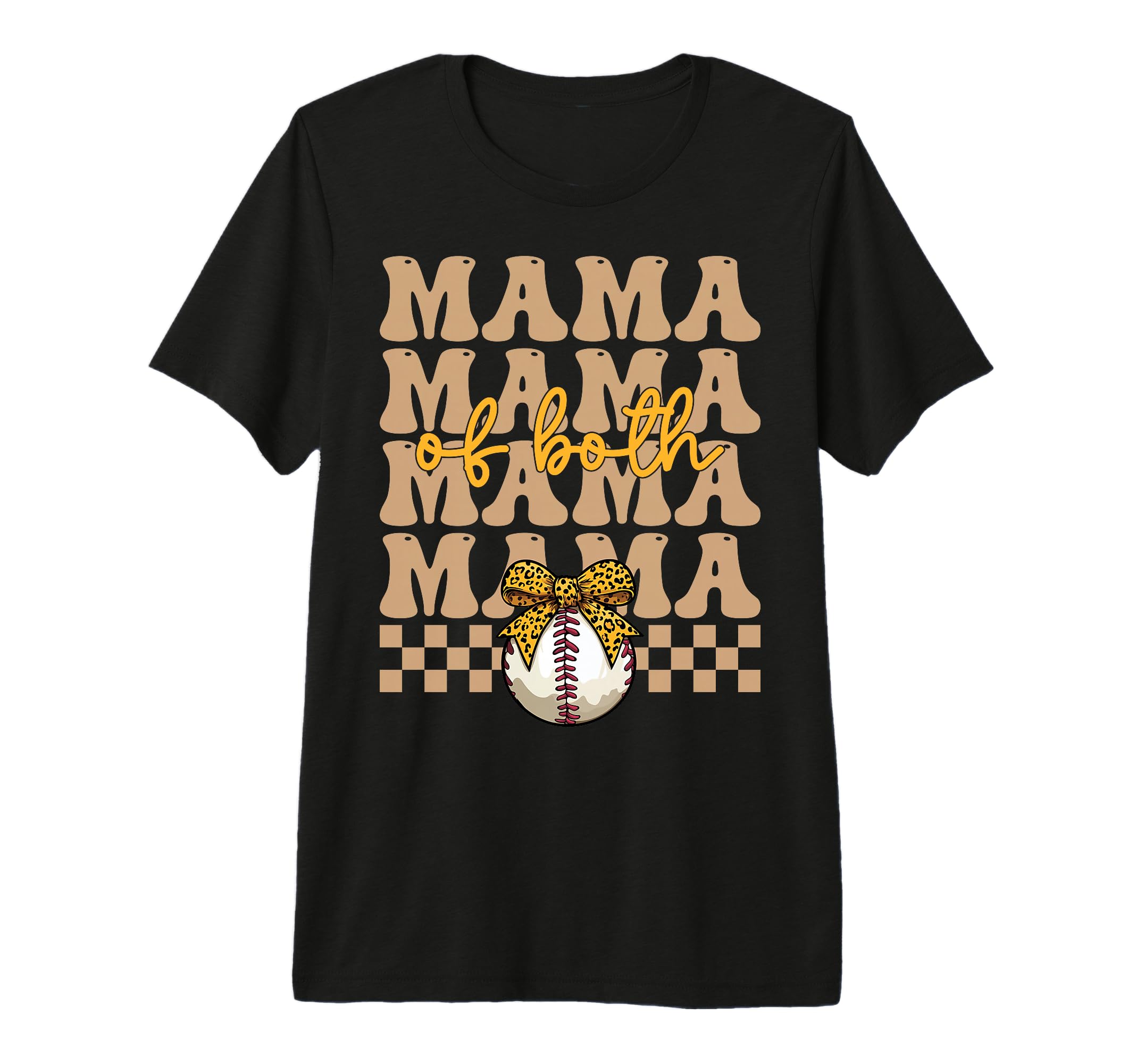 Leopard Mothers Day Mama Mom Both Baseball T-Shirt - Graphic Print Unisex - T-Shirt, Sweatshirt, Hoodie