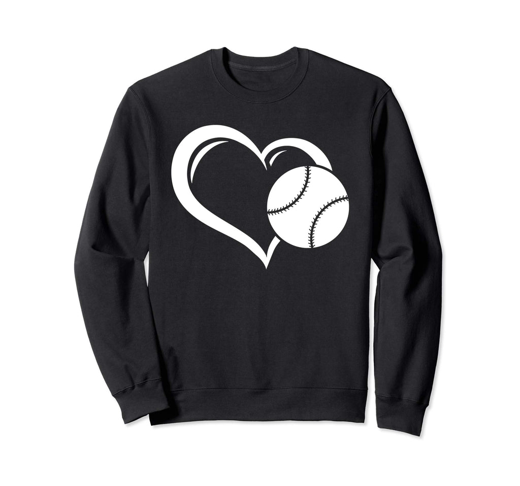 Super Heart I Love Baseball Sweatshirt - Casual Everyday Wear Men Women - T-Shirt, Sweatshirt, Hoodie