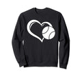 Super Heart I Love Baseball Sweatshirt - Casual Everyday Wear Men Women - T-Shirt, Sweatshirt, Hoodie