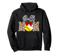 Ball Mom Leopard Softball Baseball Mom Hoodie - Fun Novelty Design Unisex - T-Shirt, Sweatshirt, Hoodie