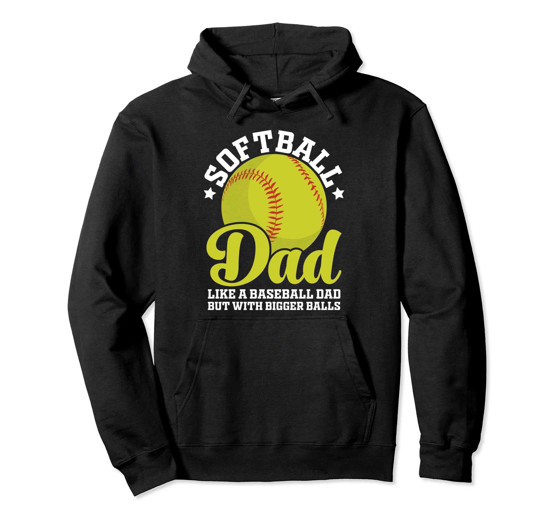 Softball Dad Like Baseball Dad But Hoodie - Minimalist Print Men Women - T-Shirt, Sweatshirt, Hoodie