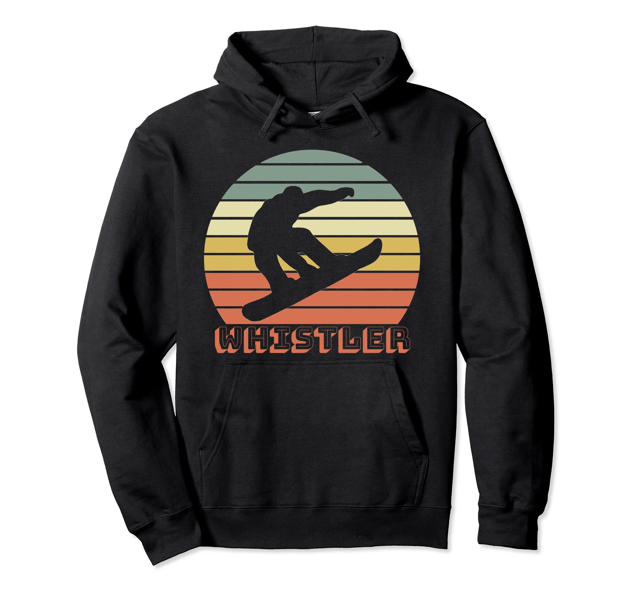 Whistler Snowboarder Sunset Hoodie - Trendy Graphic Men Women - T-Shirt, Sweatshirt, Hoodie