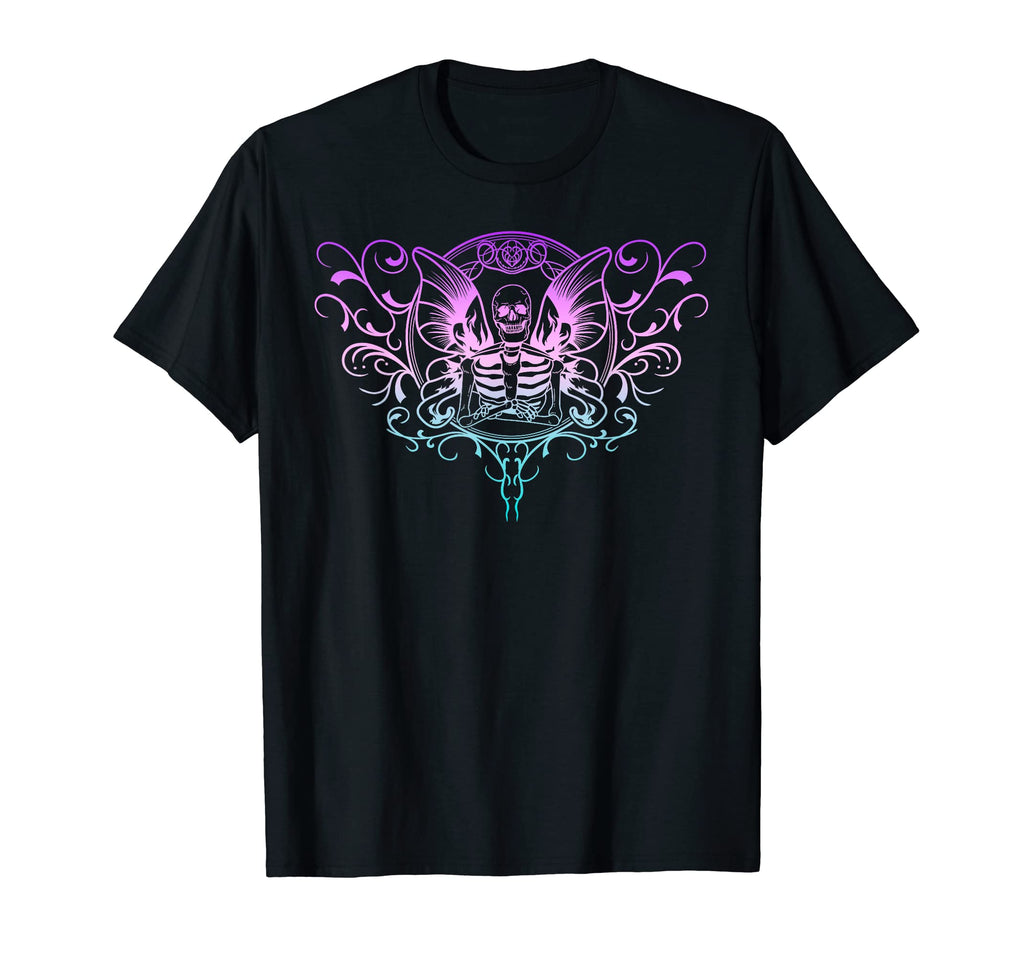 Skeleton Fairy Wings Dark Grunge T-Shirt - Fun Novelty Design Men Women - T-Shirt, Sweatshirt, Hoodie