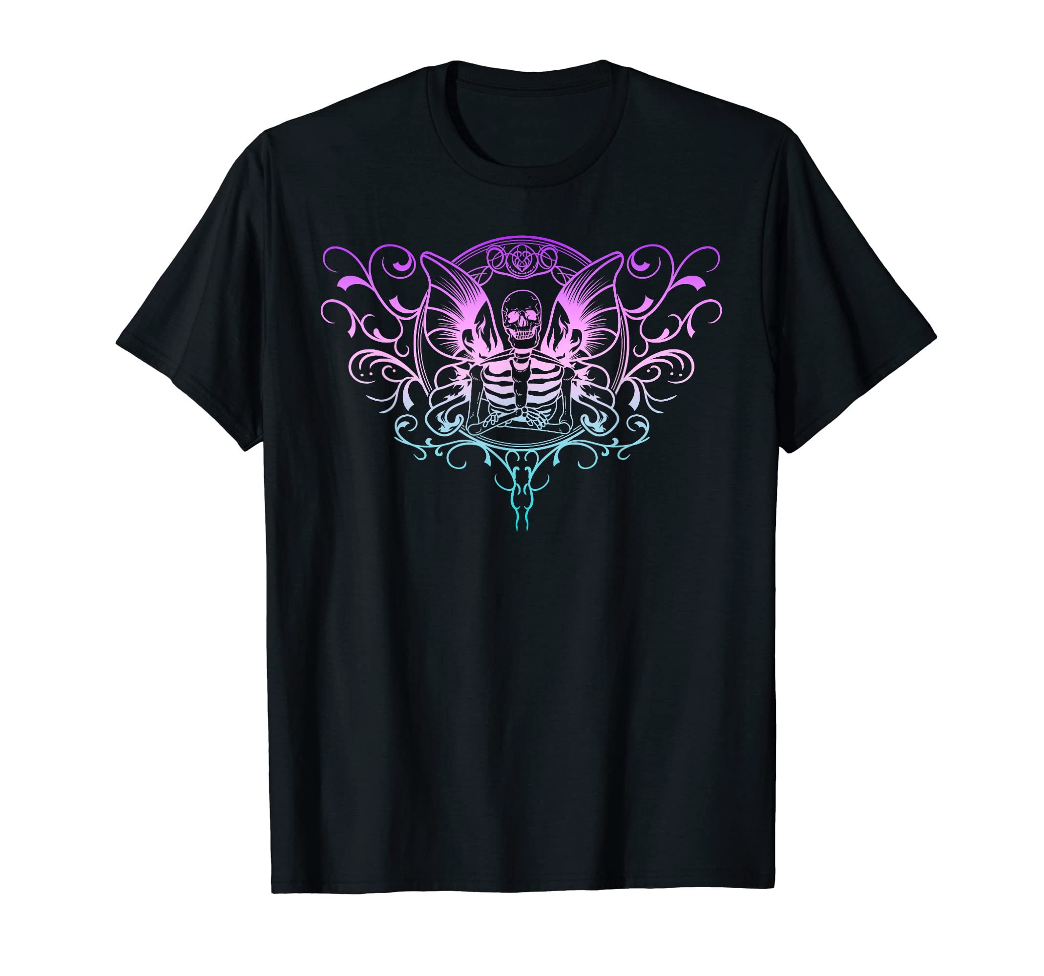 Skeleton Fairy Wings Dark Grunge T-Shirt - Fun Novelty Design Men Women - T-Shirt, Sweatshirt, Hoodie