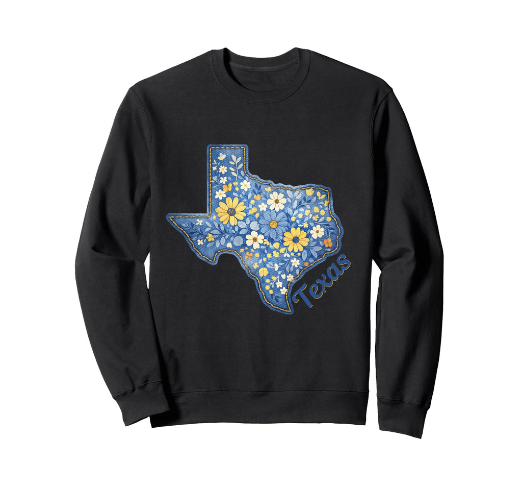 Texas Floral Boho Wildflower Sweatshirt - Novelty Apparel Men Women - T-Shirt, Sweatshirt, Hoodie