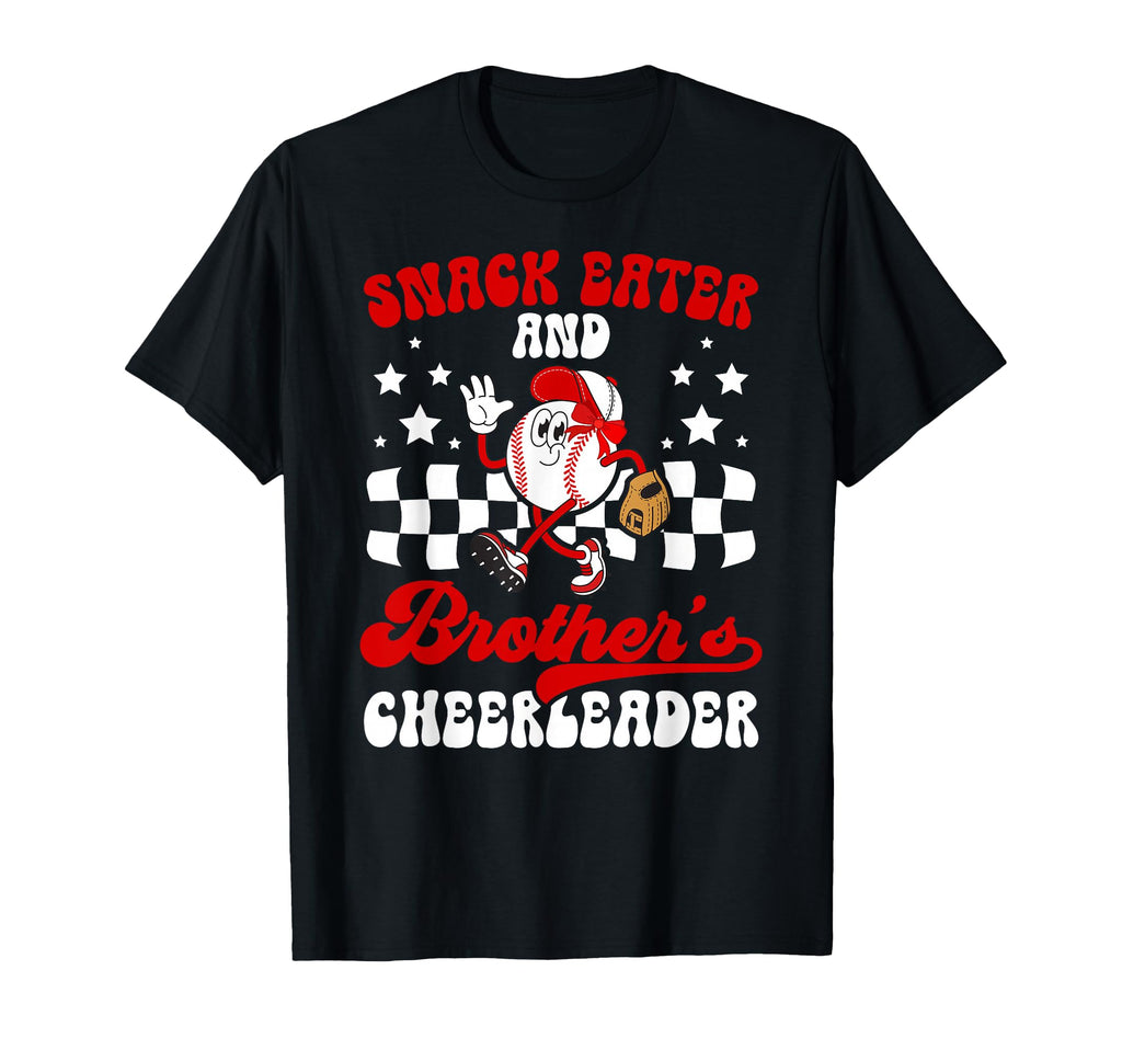 Brothers Cheerleader Baseball Sister T-Shirt - Trendy Graphic Unisex - T-Shirt, Sweatshirt, Hoodie
