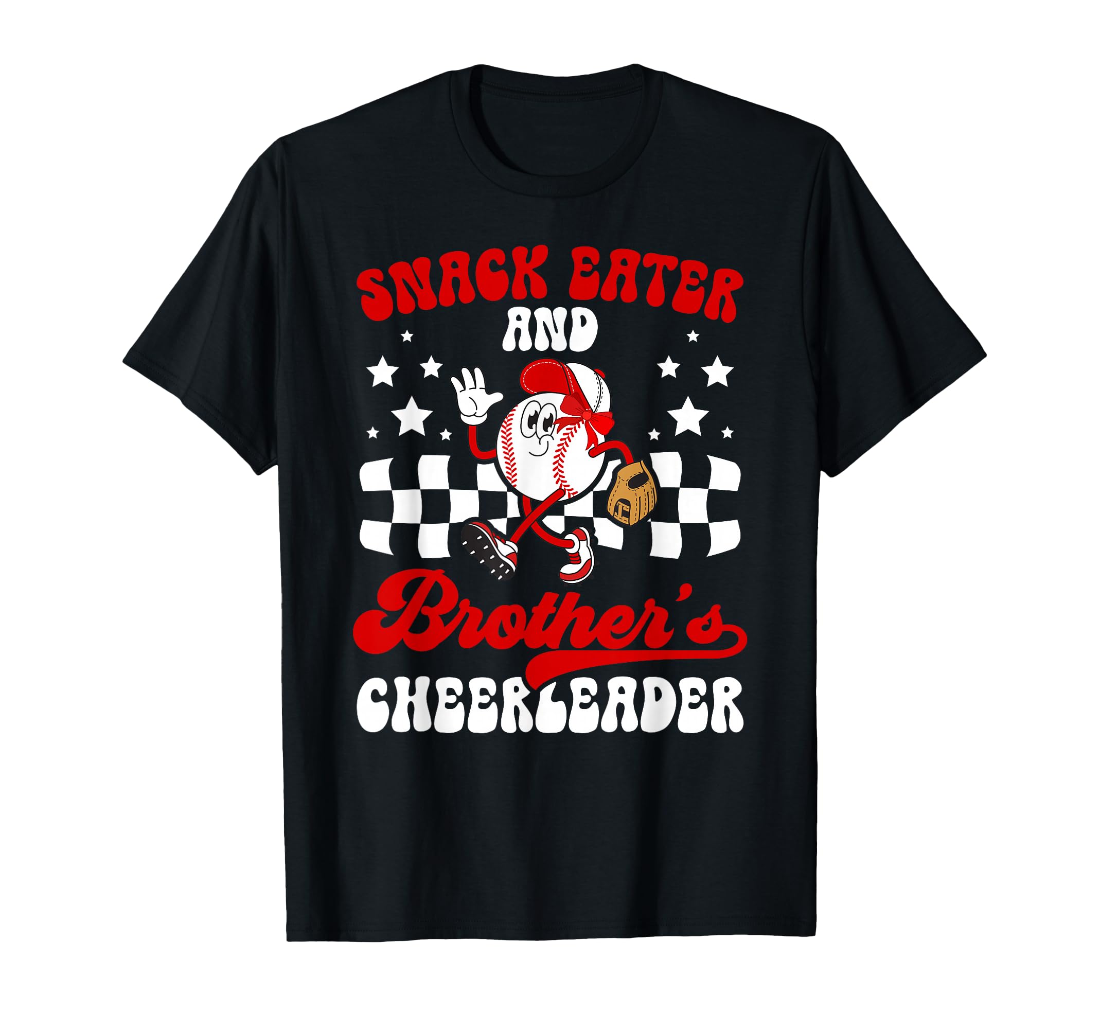 Brothers Cheerleader Baseball Sister T-Shirt - Trendy Graphic Unisex - T-Shirt, Sweatshirt, Hoodie