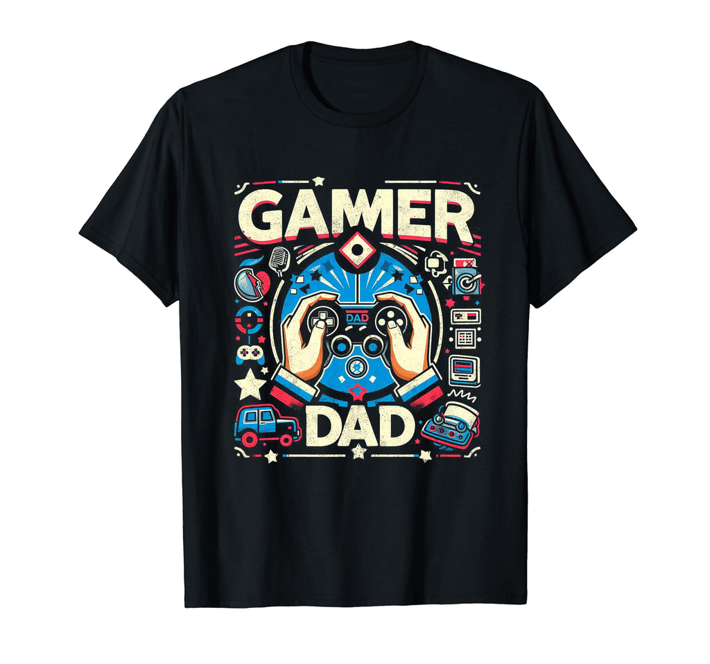 Gamer Dad Game Controller Gaming Video T-Shirt - Trendy Graphic Men Women - T-Shirt, Sweatshirt, Hoodie