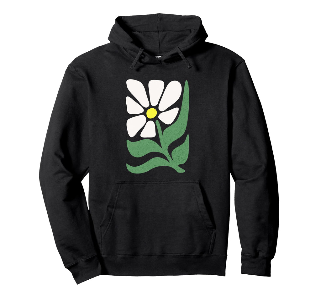 Boho Daisy Flower Abstract Hippie Floral Hoodie - Novelty Apparel Unisex - T-Shirt, Sweatshirt, Hoodie