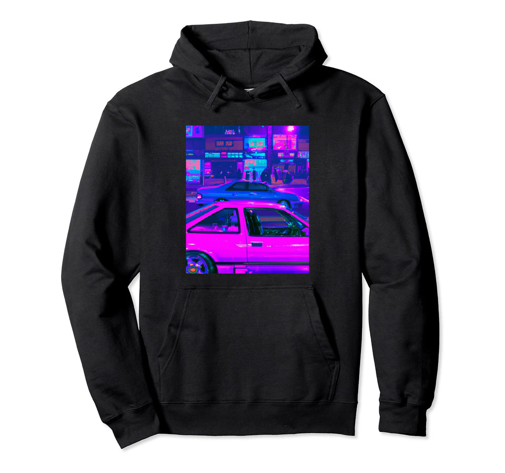 Vaporwave Car Synthwave City Vaporwave Hoodie - Streetwear Style Unisex - T-Shirt, Sweatshirt, Hoodie