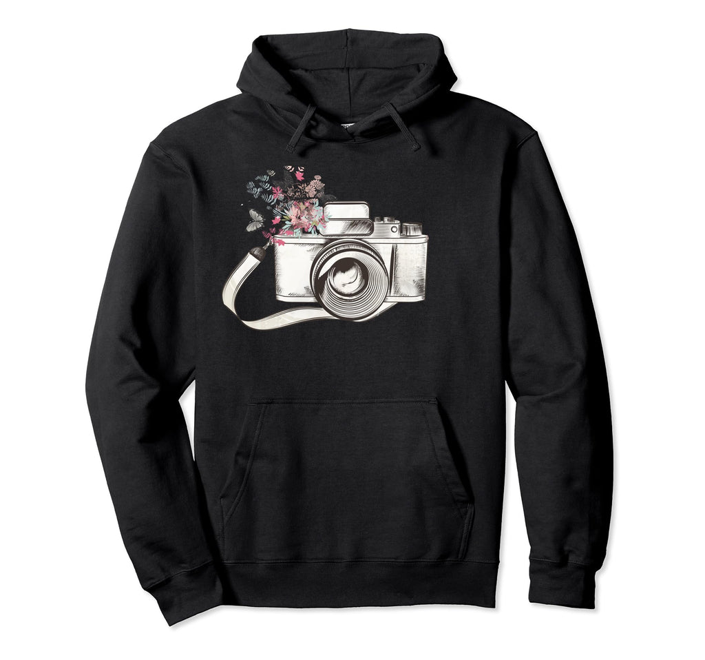 Lovely Camera Butterflies Hoodie - Unique Graphic for Adults - T-Shirt, Sweatshirt, Hoodie
