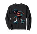 African Melanin Roller Skater Sweatshirt - Aesthetic Graphic for Adults - T-Shirt, Sweatshirt, Hoodie