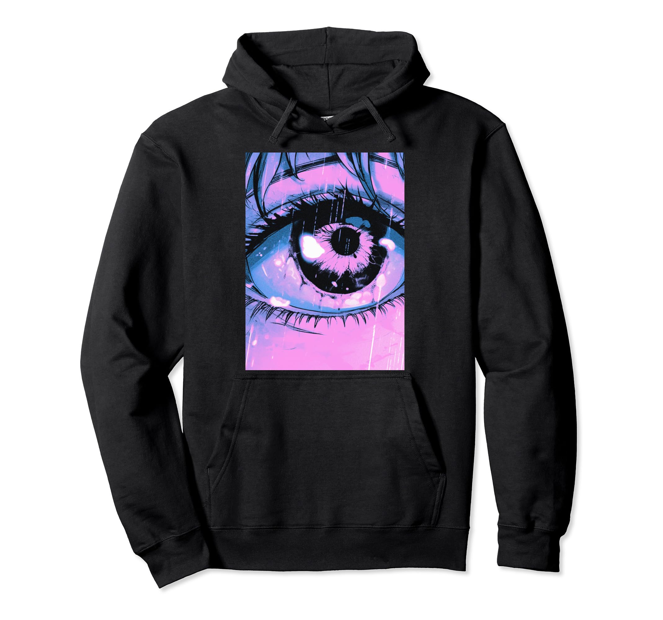 Anime Eye Grunge Eyeball Pastel Goth Hoodie - Trendy Graphic Men Women - T-Shirt, Sweatshirt, Hoodie