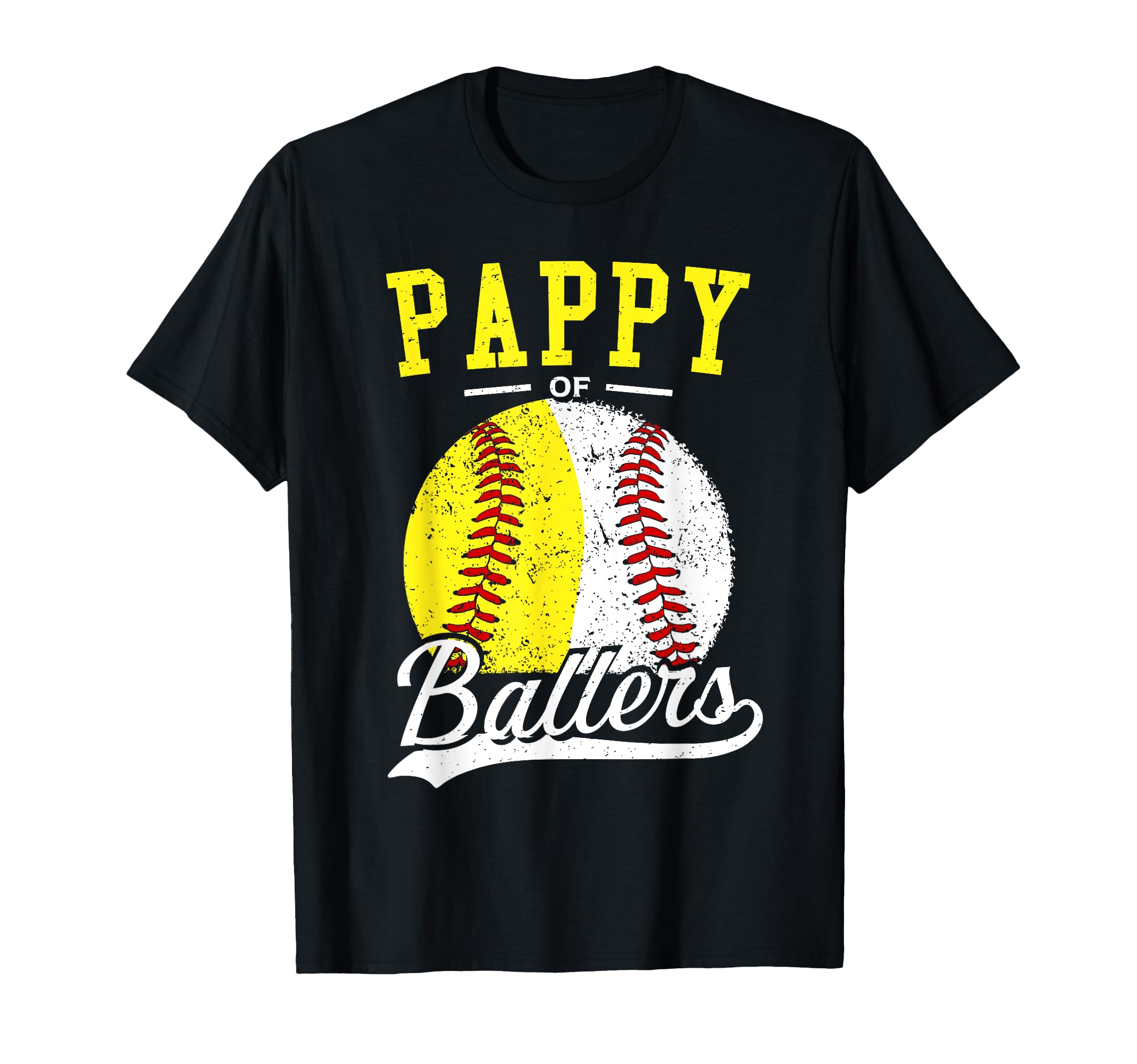 Pappy Ballers Softball Baseball Grandpa T-Shirt - Trendy Graphic Men Women - T-Shirt, Sweatshirt, Hoodie